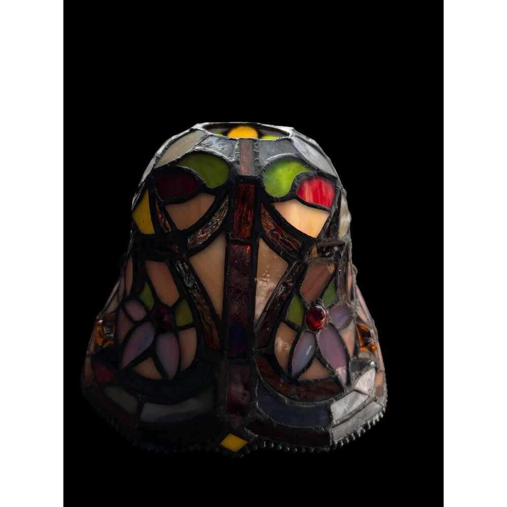 Beautiful Lamp Shade Of Stain glass Tiffany Style  7" Diameter Bottom - Picture 2 of 7